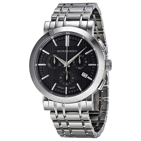 burberry wrist watch bu1360|Burberry Heritage Chronograph Black Dial Stainless .